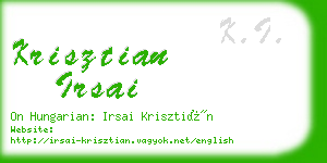 krisztian irsai business card